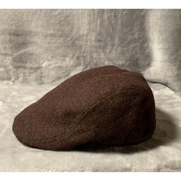 Stetson Brown Herringbone Flat Cap - Picture 3 of 14